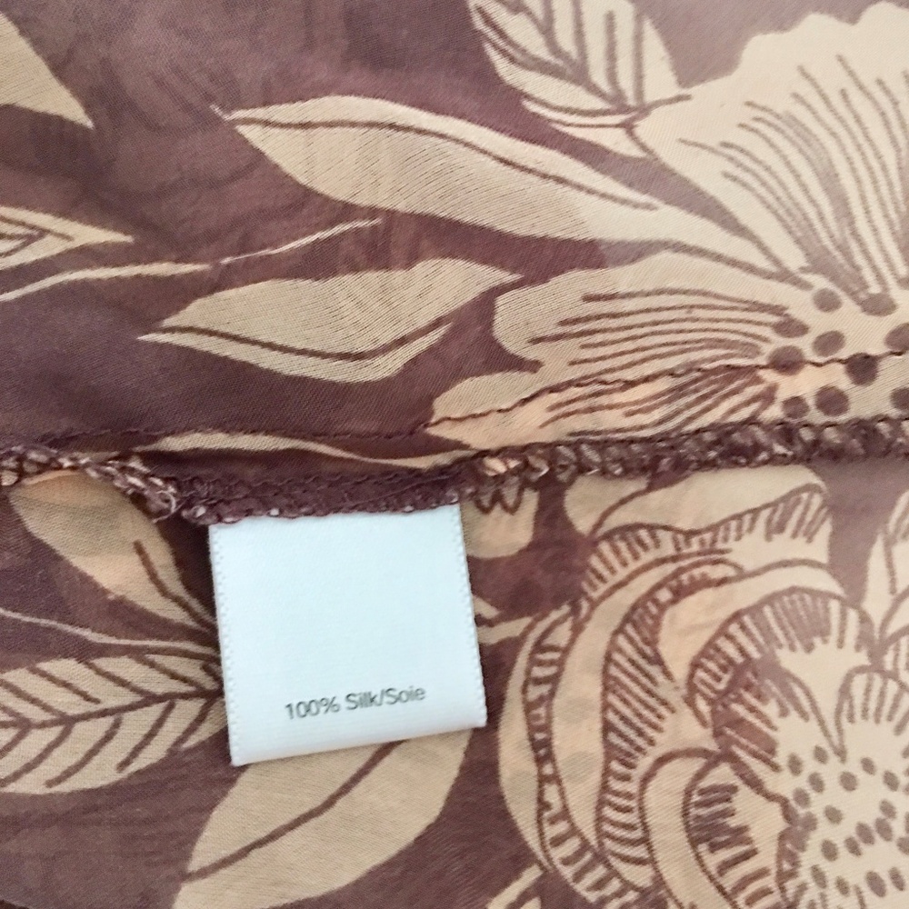 Kimchi Blue Silk Sheer Floral Top Sz S - Picture 6 of 7
